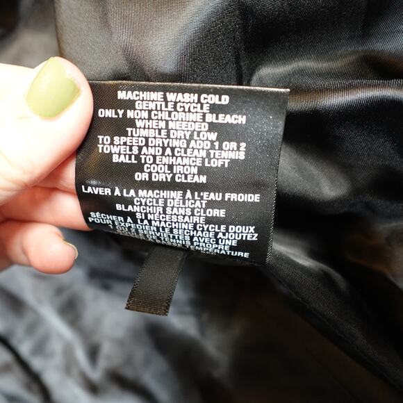 Cole Haan Coat Womens Medium Down Puffer Asymmetrical Zip Hooded Long Jacket - Picture 5 of 12